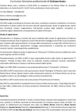 Curriculum formativo-professionale di Cristiano Nasta - Piano ...