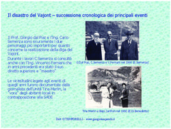 Il disastro del Vajont - successione cronologica dei principali eventi