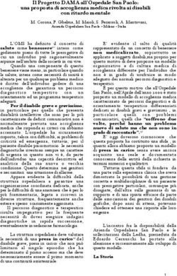 Il Progetto DAMA all'Ospedale San Paolo: una proposta di accoglienza medica rivolta ai disabili con ritardo mentale