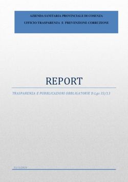 REPORT TRASPARENZA E PUBBLICAZIONI OBBLIGATORIE D.Lgs 33/13 - AZIENDA SANITARIA PROVINCIALE DI COSENZA - ASP Cosenza