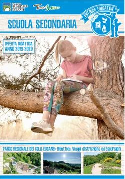 SCUOLA SECONDARIA ANNO 2019-2020 - OFFERTA DIDATTICA - COOP TERRA DI MEZZO