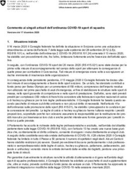 Commento ai singoli articoli dell'ordinanza COVID-19 sport di squadra