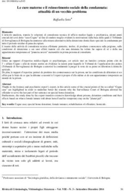 Le cure materne e il reinserimento sociale della condannata: attualit&agrave; di un vecchio problema - Vittimologia.it