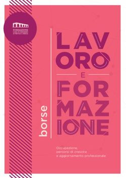 E - Occupazione, percorsi di crescita e aggiornamento professionale - Fondazione Caript