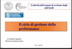 Il ciclo di gestione della performance - L'attività dell'organo di revisione degli enti locali - ODCEC Torino