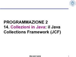PROGRAMMAZIONE 2 14. Collezioni in Java: il Java Collections Framework (JCF) - PR2 2017-2018