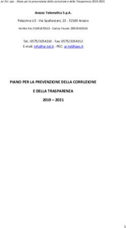 PIANO PER LA PREVENZIONE DELLA CORRUZIONE E DELLA TRASPARENZA
