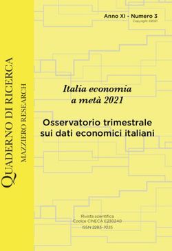 Italia economia a metà 2021 - Osservatorio trimestrale sui dati economici italiani - Mazziero Research