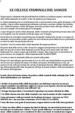 LE CELLULE STAMINALI DEL SANGUE