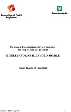 IL TELELAVORO E IL LAVORO MOBILE - Strumenti di conciliazione lavoro-famiglia: dalle esperienze alle proposte