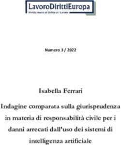 Isabella Ferrari Indagine comparata sulla giurisprudenza in materia di responsabilit&agrave; civile per i danni arrecati dall'uso dei sistemi di ...