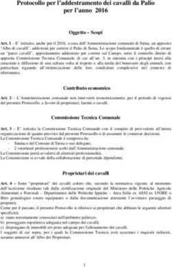 Protocollo per l'addestramento dei cavalli da Palio per l'anno 2016 - Comune di Siena