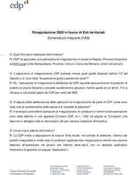 Rinegoziazione 2020 in favore di Enti territoriali