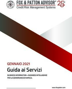 Guida ai Servizi GENNAIO 2021 - Credit Risk Management Systems