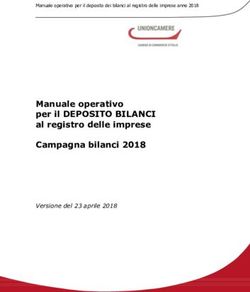 Manuale operativo per il DEPOSITO BILANCI al registro delle imprese Campagna bilanci 2018 - Sommario - Unioncamere