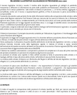 RELAZIONE ILLUSTRATIVA SUL BILANCIO DI PREVISIONE 2023-2025