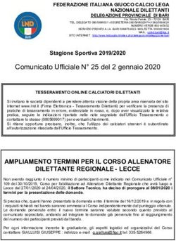 Comunicato Ufficiale N 25 del 2 gennaio 2020