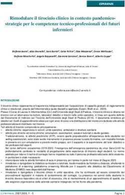 Rimodulare il tirocinio clinico in contesto pandemico-strategie per le competenze tecnico-professionali dei futuri infermieri - L ...