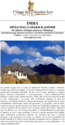 INDIA HIMACHAL-LADAKH-KASHMIR - Da Shimla a Srinagar attraverso l'Himalaya - I Viaggi di Maurizio Levi
