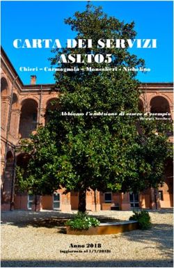 CARTA DEI SERVIZI ASLTO5 - Chieri - Carmagnola - Moncalieri - Nichelino - Anno 2018 - ASL TO5 (1 Luglio 2018)