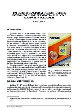 Dai cerotti plastod all'idrobitume: le invenzioni di umberto dotta, chimico e farmacista bolognese - Assets