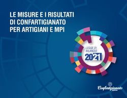 2021 LE MISURE E I RISULTATI DI CONFARTIGIANATO PER ARTIGIANI E MPI - Impreseterritorio.org