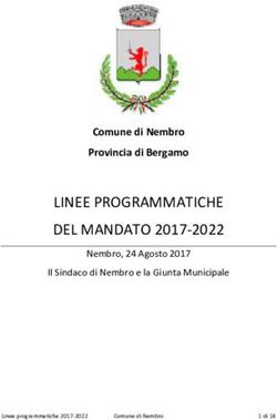 LINEE PROGRAMMATICHE DEL MANDATO 2017-2022 - Comune di Nembro Provincia di Bergamo - Comune di ...