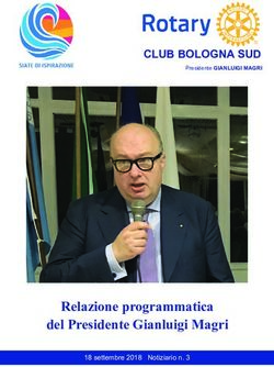 Relazione programmatica del Presidente Gianluigi Magri - CLUB BOLOGNA SUD