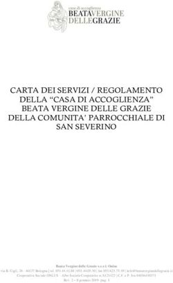 CARTA DEI SERVIZI / REGOLAMENTO DELLA "CASA DI ACCOGLIENZA" BEATA VERGINE DELLE GRAZIE DELLA COMUNITA' PARROCCHIALE DI SAN SEVERINO