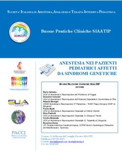 ANESTESIA NEI PAZIENTI PEDIATRICI AFFETTI DA SINDROMI GENETICHE
