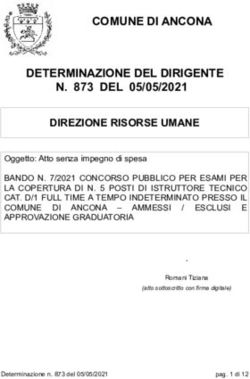 COMUNE DI ANCONA DETERMINAZIONE DEL DIRIGENTE N. 873 DEL 05/05/2021