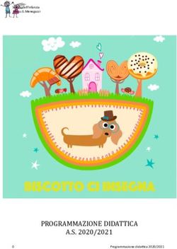 PROGRAMMAZIONE DIDATTICA A.S. 2020/2021 - Scuola dell'Infanzia Mons.G.Menegazzi