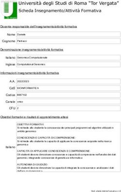 Università degli Studi di Roma "Tor Vergata" Scheda Insegnamento/Attività Formativa
