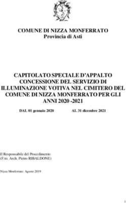 CAPITOLATO SPECIALE D'APPALTO CONCESSIONE DEL SERVIZIO DI ILLUMINAZIONE VOTIVA NEL CIMITERO DEL COMUNE DI NIZZA MONFERRATO PER GLI ANNI 2020 -2021 ...