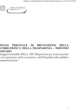 PIANO TRIENNALE DI PREVENZIONE DELLA CORRUZIONE E DELLA TRASPARENZA - TRIENNIO - 2021 Piano Triennale Prevenzione Corruzione