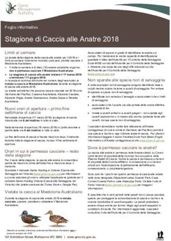 Stagione di Caccia alle Anatre 2018 - Foglio informativo - Game Management Authority