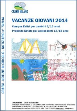 VACANZE GIOVANI 2014 Campus Estivi per bambini 6/12 anni Proposte Estate per adolescenti 13/18 anni