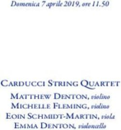 DOMENICA 7 APRILE 2019, ORE 11.50 - CARDUCCI STRING QUARTET MATTHEW DENTON, VIOLINO MICHELLE FLEMING, VIOLINO EOIN SCHMIDT-MARTIN, VIOLA EMMA ...