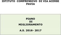 ISTITUTO COMPRENSIVO DI VIA ACERBI PAVIA PIANO DI MIGLIORAMENTO A.S. 2016- 2017