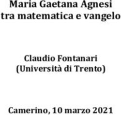 Maria Gaetana Agnesi tra matematica e vangelo - Claudio Fontanari (Universit&agrave; di Trento) Camerino, 10 marzo 2021