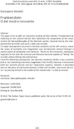 Frankenstein Giampiero Moretti - Mimesis Journals