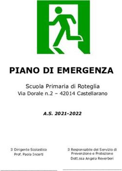 PIANO DI EMERGENZA Scuola Primaria di Roteglia - A.S. 2021-2022 - testo integrale