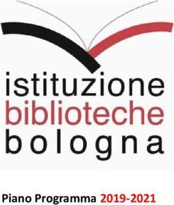 Piano Programma 2019-2021 - Comune di Bologna