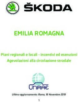 EMILIA ROMAGNA Piani regionali e locali - incentivi ed esenzioni Agevolazioni alla circolazione stradale - Skoda