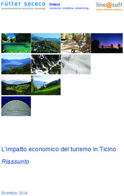 L'impatto economico del turismo in Ticino - Riassunto - tiresia