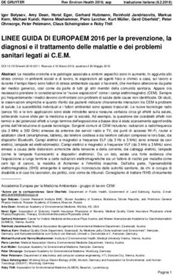 LINEE GUIDA DI EUROPAEM 2016 per la prevenzione, la diagnosi e il trattamento delle malattie e dei problemi sanitari legati ai C.E.M - ISDE Italia