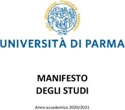 MANIFESTO DEGLI STUDI - Anno accademico 2020/2021 - Università degli Studi di Parma