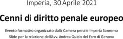 Cenni di diritto penale europeo - Imperia, 30 Aprile 2021 Evento formativo organizzato dalla Camera penale Imperia Sanremo - Ordine Avvocati Imperia