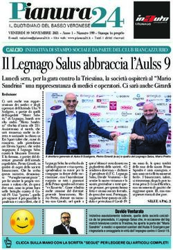 Il Legnago Salus abbraccia l'Aulss 9 - Pianura24