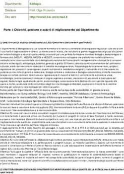 Parte I: Obiettivi, gestione e azioni di miglioramento del Dipartimento - bio uniroma2